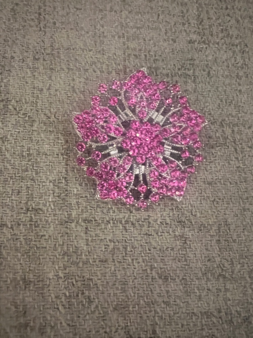 Pink Crystal Floral Brooch - Women Jewelry